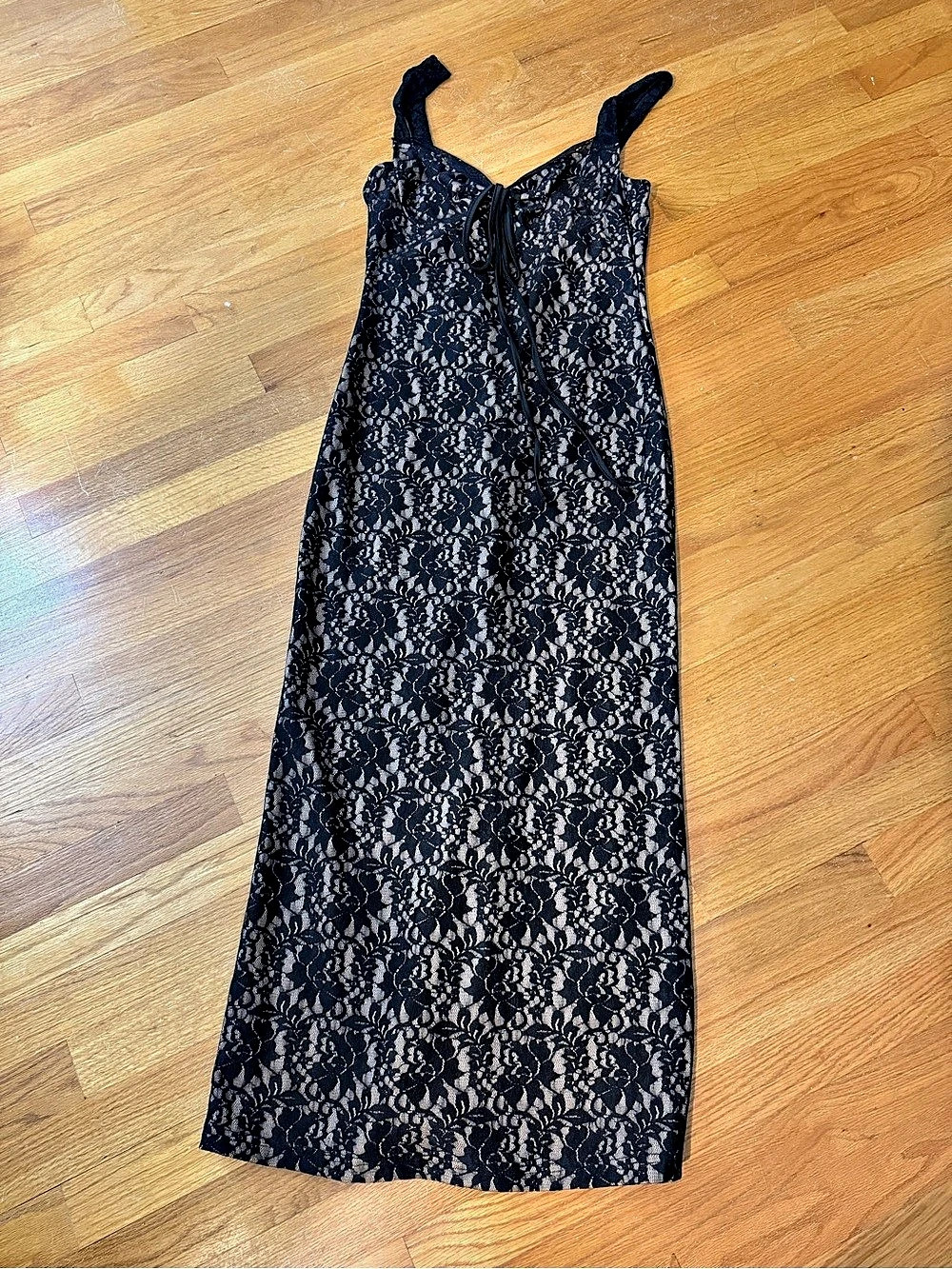 Black Lace Maxi Dress Like New